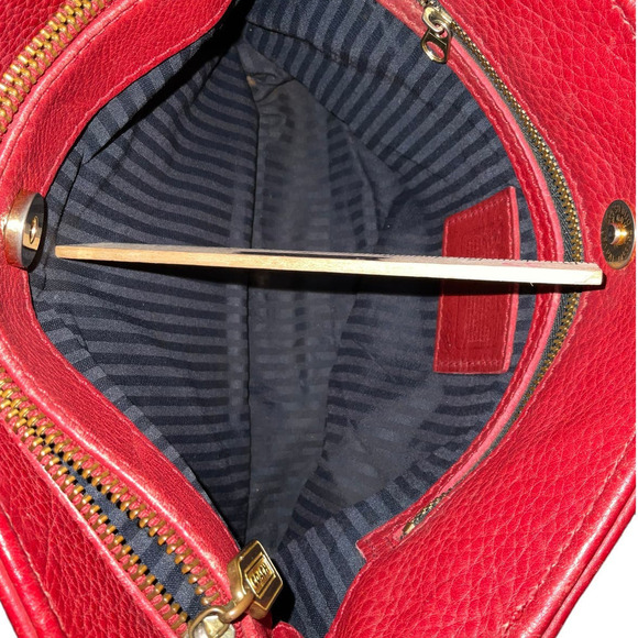 Coach Vintage Sonoma Convertible Crossbody Bag 4924 Red Pebbled Leather C/Rica - Picture 10 of 15